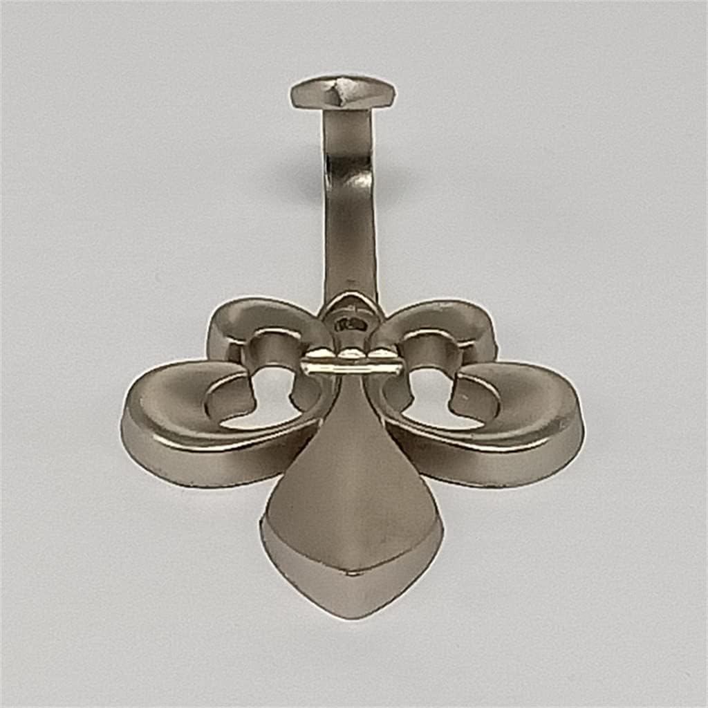 2pcs Home Kitchen Hook Wall Key Holder Mount Metal Hook(Black)