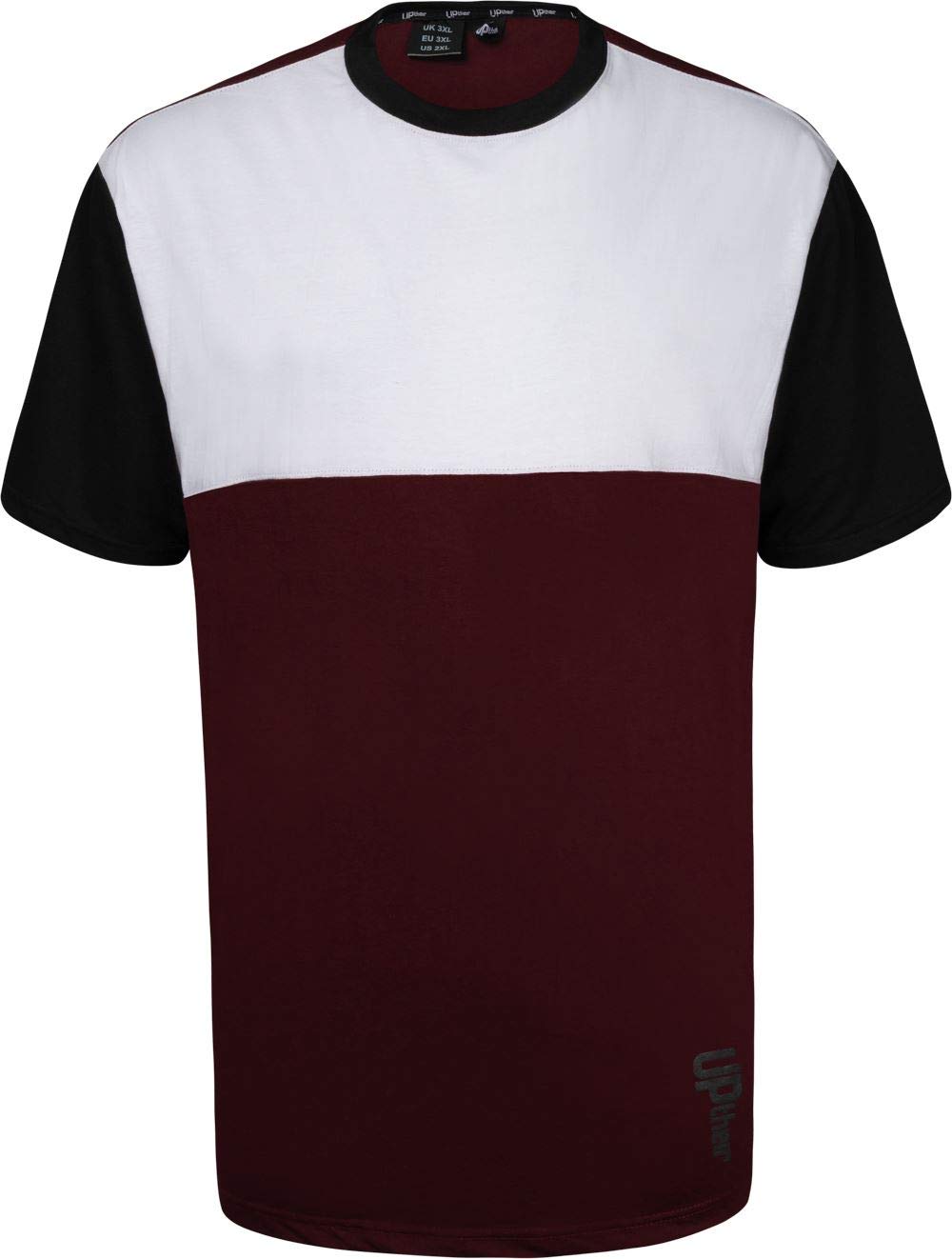 Uptheir Pilot Cut & Sew T-Shirt - White Burgundy-L