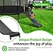 Deomod Trampoline Slide, 10FT 12FT 14FT 15FT 16FT Trampoline Universal Outdoor Slides, Trampolines Accessories with Cushioning Effect, Suitable for Kids to Climb Up Slide Down, Safety Slider (Black)