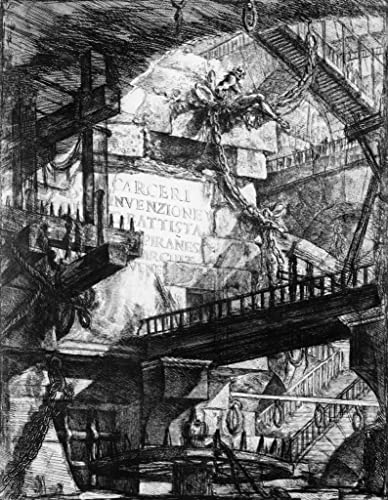 Impression Piranesi Carceri d'Invenzione sur toile d'art premium 60x90cm pour intérieur