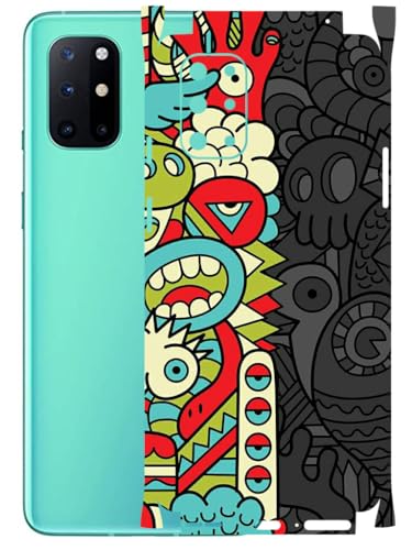 Image of AtOdds - Full Body Back Screen Guard Protector Film - Lamination Wrap Skin Sticker Compatible with ONEPLUS 8T | Scratchproof Matte Finish (Graffiti50)