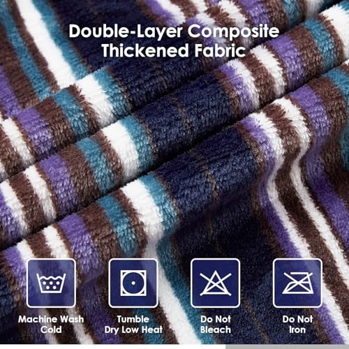 Image of FashGudim Mens Robes Big and Tall with Hood Two-Tone Flannel Fleece Contrast Bathrobe Full Length Plush Long Robe House Coat