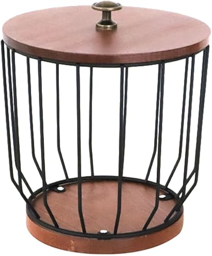 HOLIDYOYO Soporte para cápsulas de café, de gran capacidad, de alambre negro, almacenamiento de crema de café, cesta organizadora de café, cápsulas,