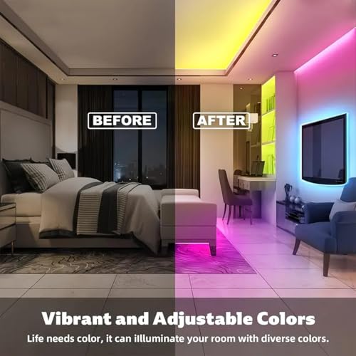 Tira LED multicolor 100 pies con control remoto y fuente miniatura 3
