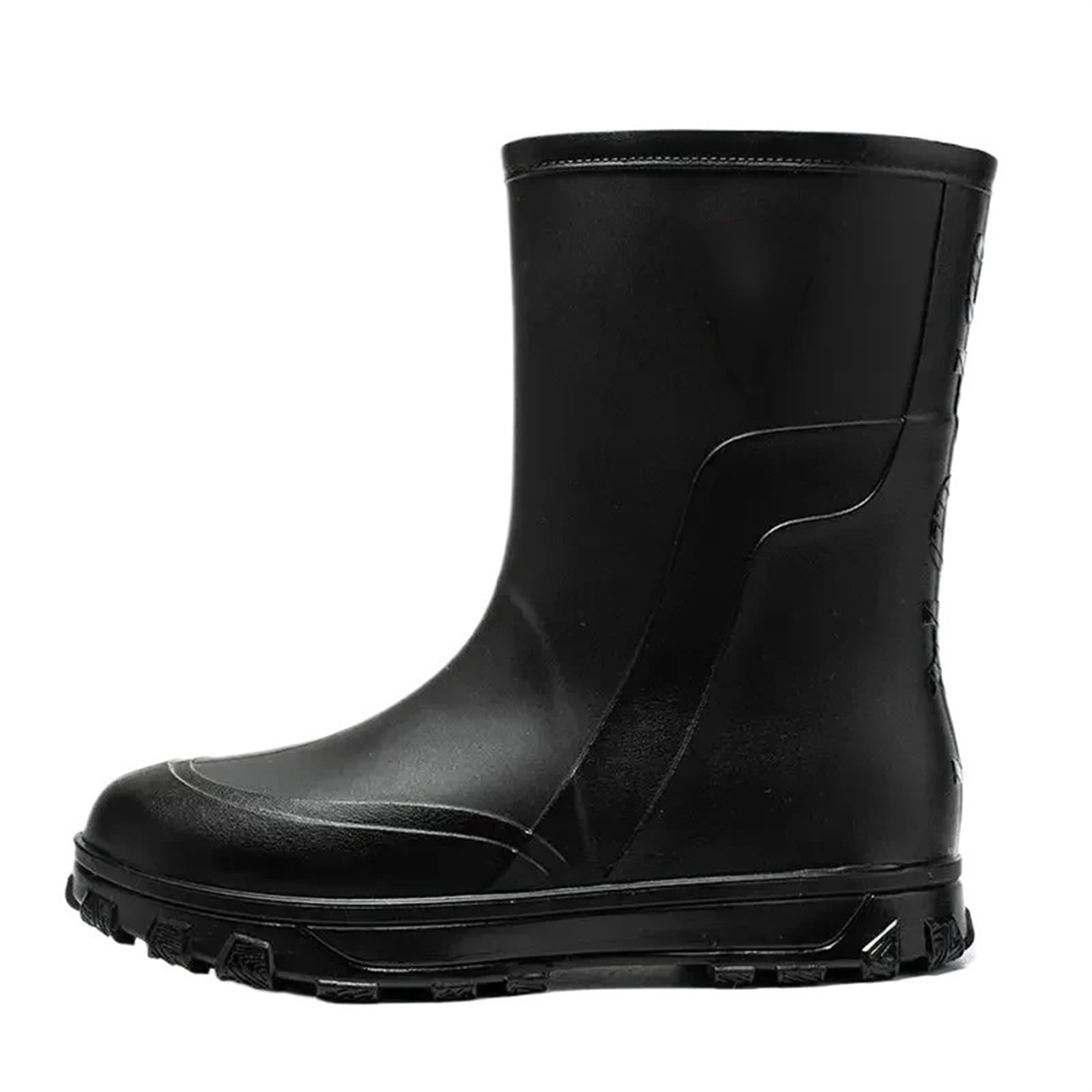 Scarpe da pioggia per uomo Stivali da pioggia impermeabili for uomo Scarpe in plastica resistenti all'usura Tacco basso