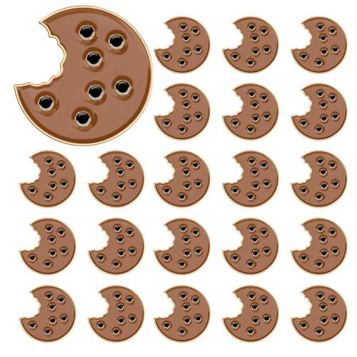 36PCS Halloween Cookie Enamel Pins Chocolate Chip Cookie Lapel Pins Cute Cookie Brooch Badges for Clothing Jacket Backpack Hat Decor Halloween Festival Party Favors Gift Accessories