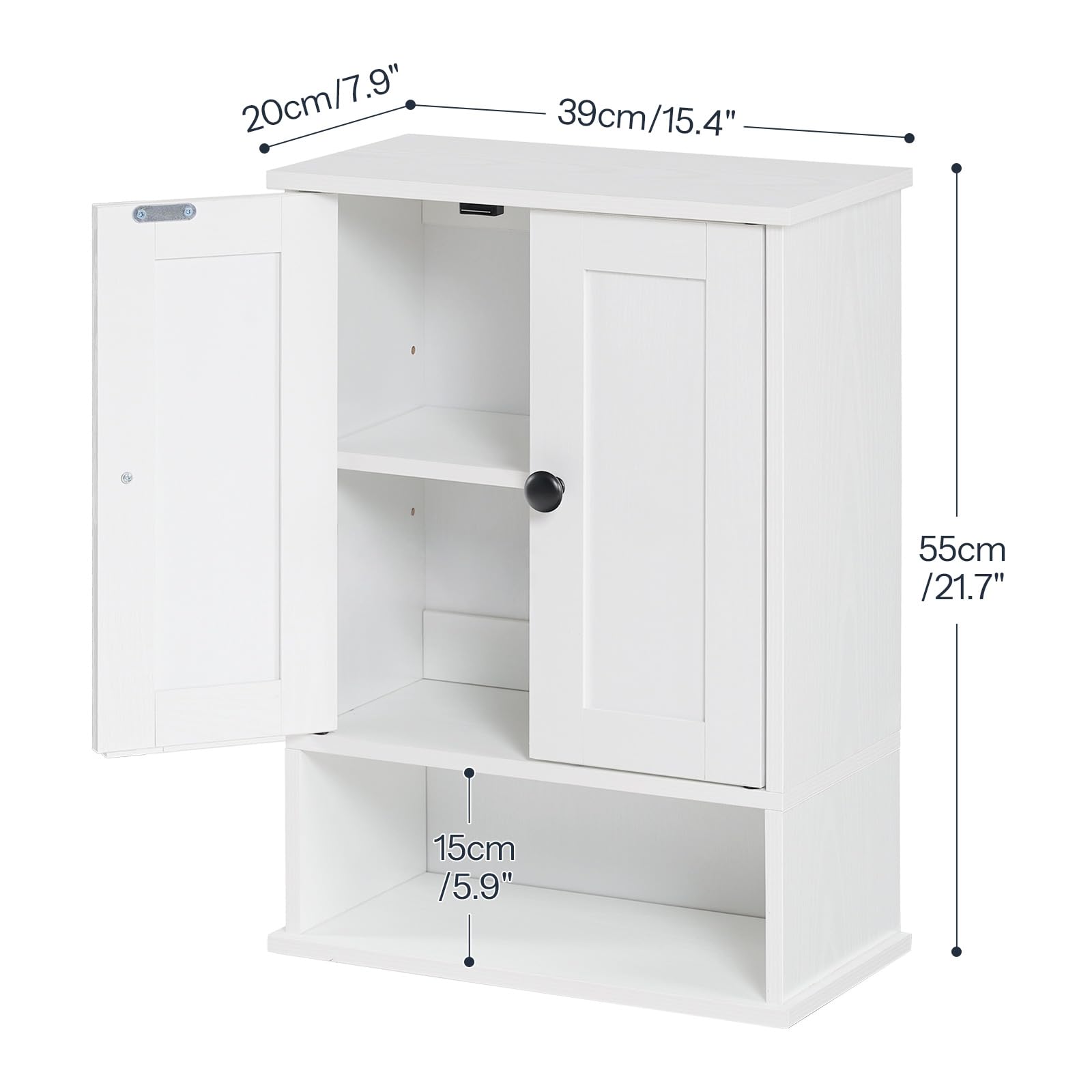 HOOBRO Armoire Murale de Salle de Bains, Placard de Rangement