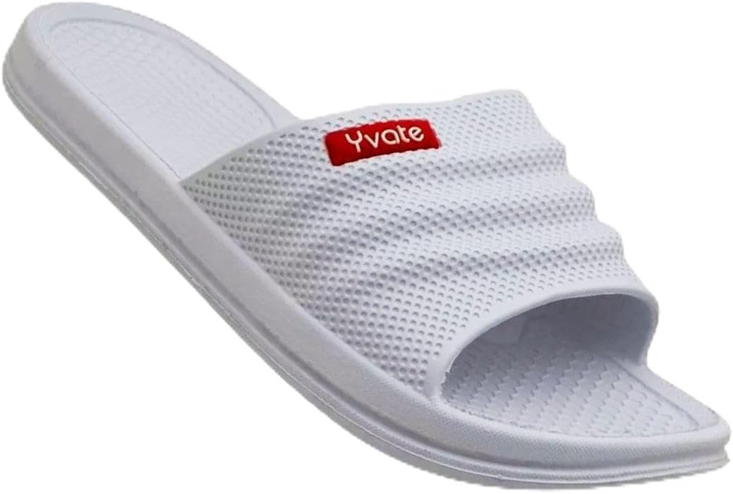 Yvate Sandália Chinelo Slide Leve Massageador Nuvem Macio Unissex Adulto Branco