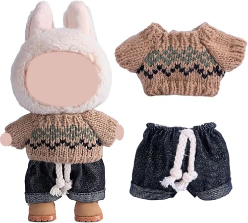 Ruokey ぬいぐるみ服 服のみ 15cm 17cm ぬいぐるみ 人形の服 ドール服 ぬいぐるみ着せ替え かわいい コスチューム ドレスアップ DIY アクセサリー 人形スーツ ジャンプスーツ 写真小道 ドール世代別服 着せ替え DIY 15cm/17c
