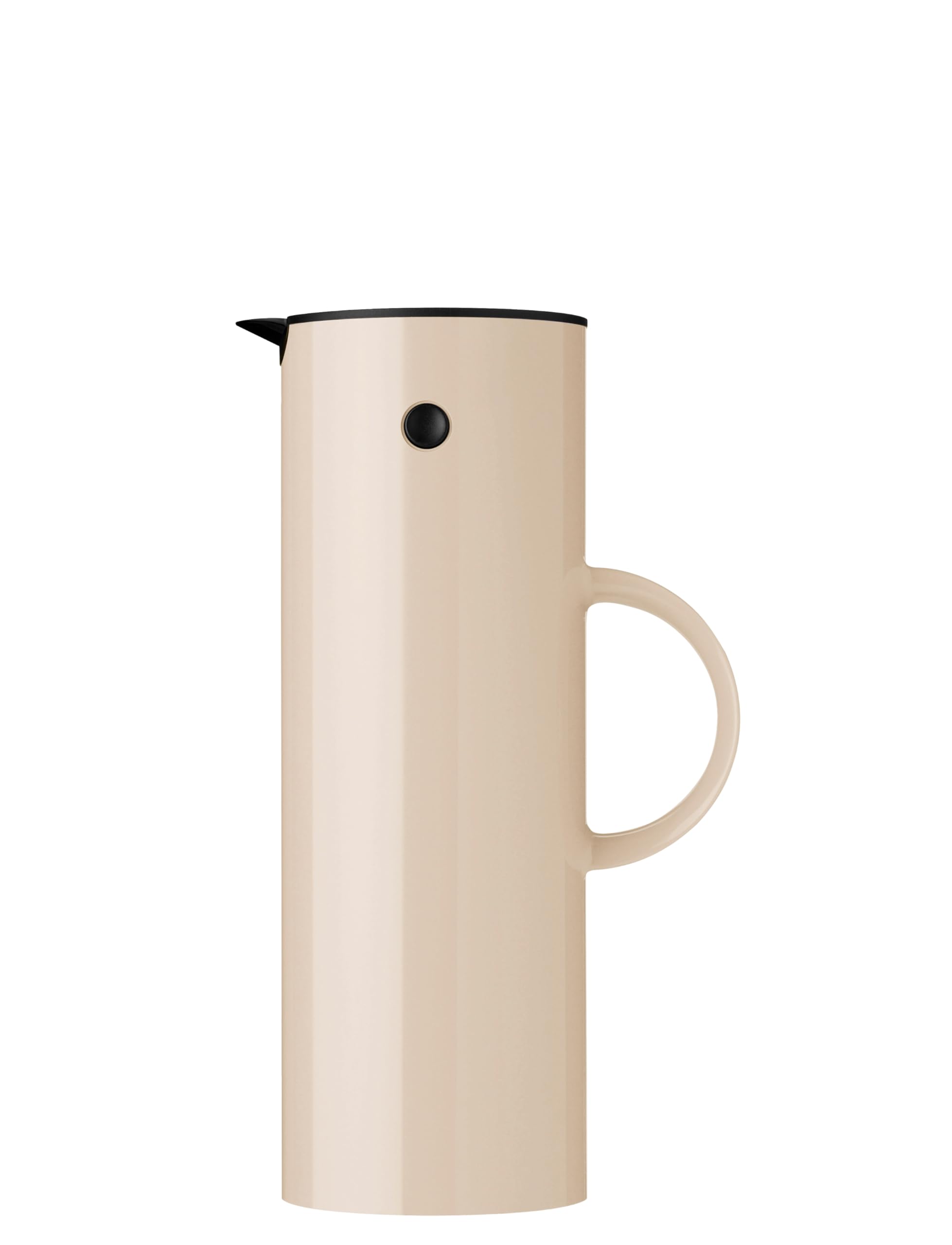 Stelton EM77 Insulated Jug - Double-Walled Insulated Jug for Hot/Cold Drinks - Tea & Coffee Pot with Glass Insert, Magnetic Closure, Screw Lid, Vintage Design - 1 Litre, Wheat