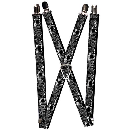 Buckle-Down Men's Suspender-Brooklyn New York, Multicolor, One Size