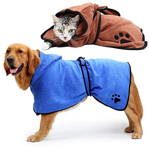 Peignoir de bain pour chien contre le froid et l'humidité après le toilettage