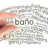 Lily and Mum LLC Spanish Language Learning Stickers | Teach Children Spanish | Language Sight Words | Home and Appliance