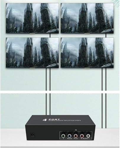 Miniatura 5 de Suckoo Divisor YPBPR componente HD de 4 puertos 1 en 4 salidas 1 en 2 salidas reproductor de DVD PS2 PS3 consola de juegos Cámara TV Box externo