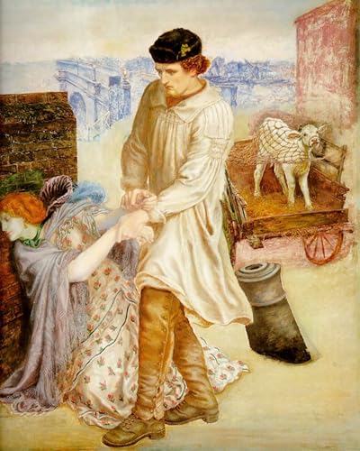 Peinture sur toile art abstrait Dante Gabriel Rossetti pour créer un salon chaleureux