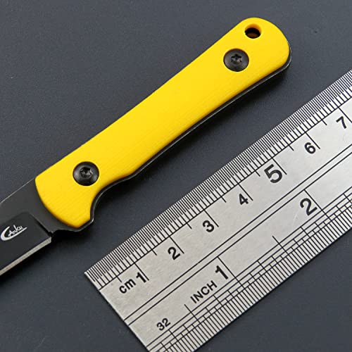 Ccanku C1296 Fixed Blade Knife Neck Knife,9Cr18Mov Blade G10 Handle Edc Tool Knifes With Kydex Sheath For Outdoor, Camping, Hiking, Fishing,Hunting(Yellow) … … #TOP4