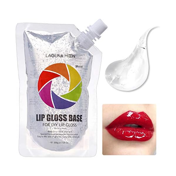Clear Lip Gloss Base for DIY Lip Gloss Kit - 7.05oz Versagel w/ Olive Oil & Vitamin E for Smooth, Hydrated, Moisturized Lips - Fragrance-Free, Safe for Sensitive Skin - Small Business DIY Supplies