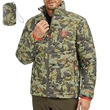 Bassdash Chaqueta Acolchada para Hombre 700FP Abrigada Resistente al Agua con Aislamiento Térmico Ideal para Caza Pesca y Senderismo FS49M