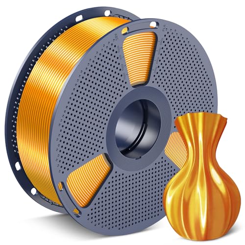 SUNLU Silk PLA Filament 1.75mm, 1KG(2.2lbs), 330 Meters, Silky Brass
