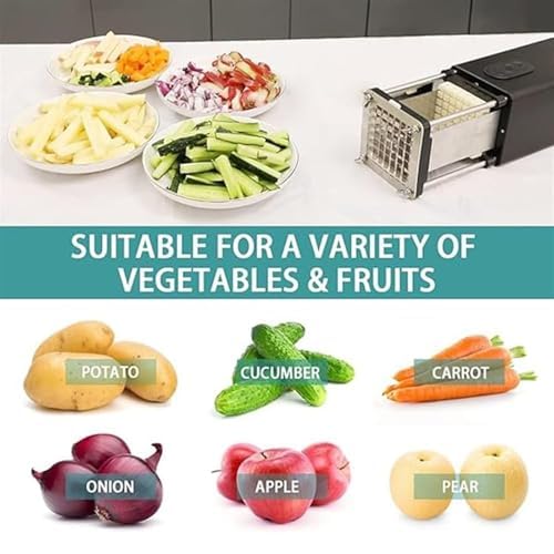 Cortadora eléctrica para papas con cuchillas de acero inoxidable miniatura 6