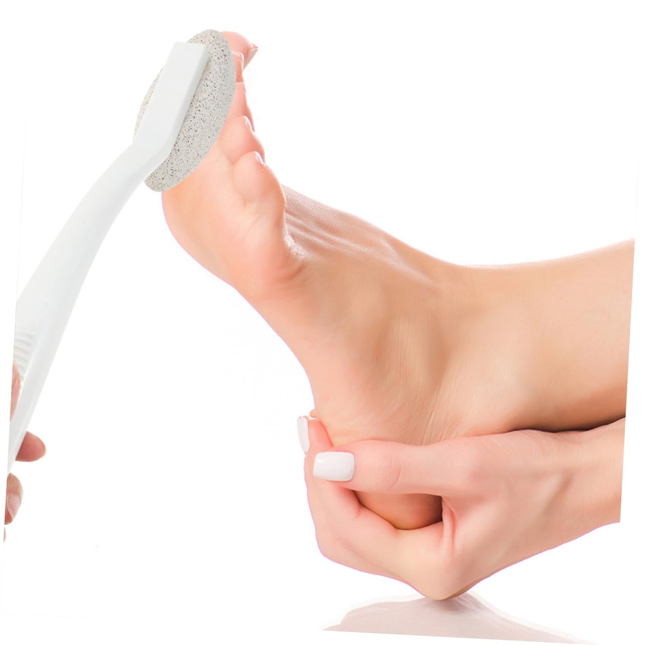 BESTYASH 2 Pezzi Pietra Pomice Manico, Rimuovi Calli per Piedi Portatile in Abs, Delicata e Sicura per Pedicure a Casa