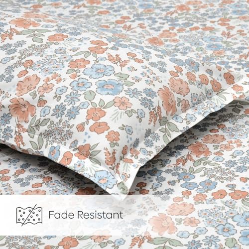 Image of Haus & Kinder Bed Sheet Double Bed | 100% Combed Cotton 186 TC Queen Size Bedsheet | 100 X 90 Inches Double Bed Bedsheet with 2 Pillow Covers | Soft, Chic, Cozy, - Whispers of Bloom
