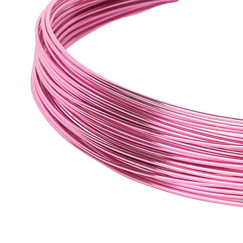 WSYCWG 2.5Mm Aluminium Craft Wire, 9.84Ft/3 Meters Beading Wire Colored Aluminum Wire Suitable for DIY Craft Making,Rose red