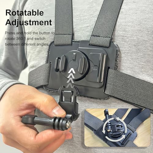 image for BMUUPY Phone Chest Mount Harness Holder Mobile Phone Strap Clip Compat