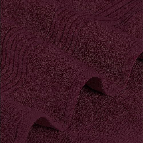 Image of Utopia Towels Luxurious Bath Towels Set, 4 Pack, 27 x 54 Inches - 100% Ring Spun Cotton, Thick, Plush, and Fast-Drying, Designed for Premium Hotels, Spas, and Homes, Burgundy