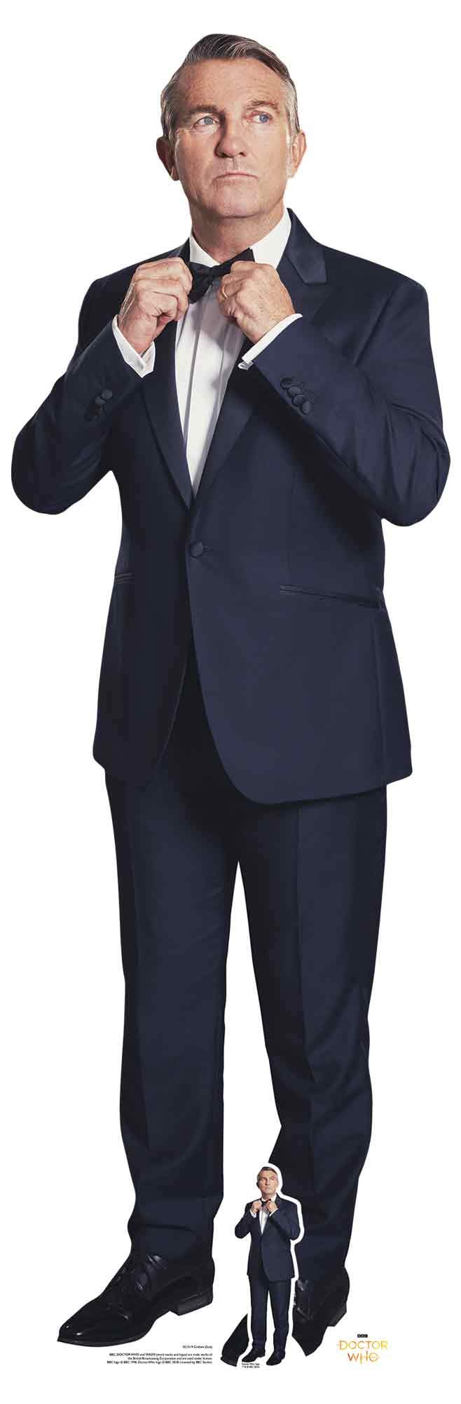 Star Cutouts SC1519 Bradley Walsh Graham Spyfall Suit Doctor Who Lifesize Cardboard Cutout/Display/Decoration Height 177cm Width 58cm- Multicolour