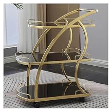 QUSYZD Carro de Almacenamiento de Hierro Forjado, ...