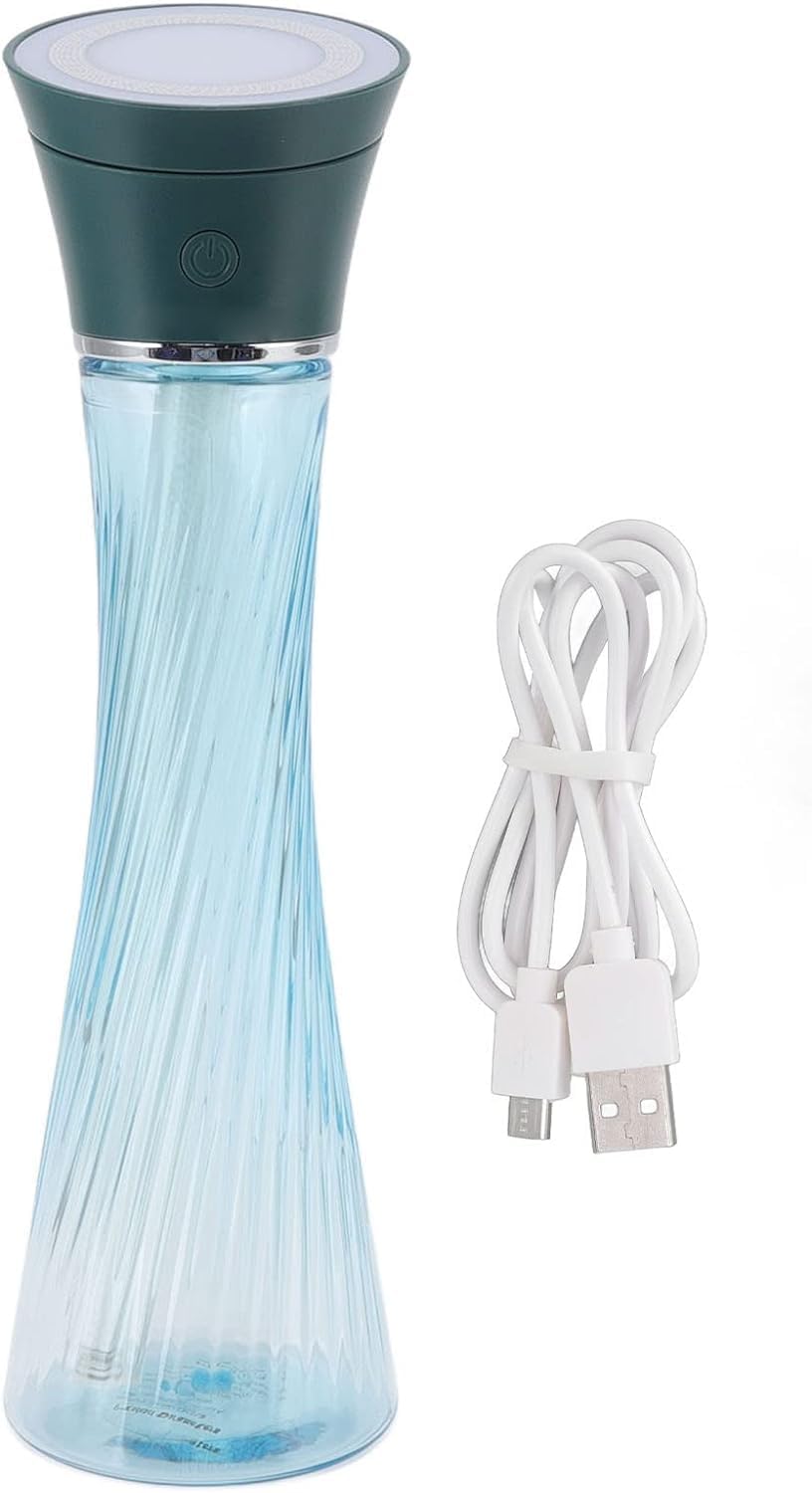per Uso Domestico Umidificatore Piccolo Umidificatore da Tavolo Funzione Luce Notturna Mini umidificatore Compatto Silenzioso e Durevole, Verde Scuro