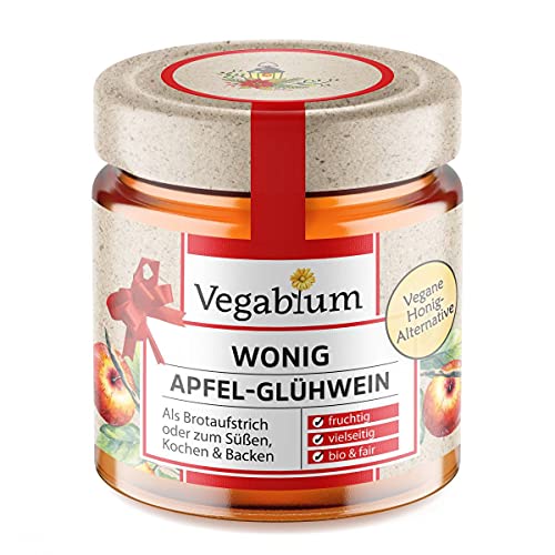 Vegablum Wonig | Vegane Honig-Alternative mit Apfel-Glühwein Geschmack | Bio & Vegan | Leckerer Honigersatz | Weihnachten | 1er Set (225g) Cover