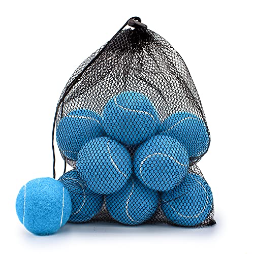 Image of Magicorange Tennis Balls, 12 Pack Advanced Training Tennis Balls Practice Balls, Pet Dog Playing Balls, Come with Mesh Bag for Easy Transport, Good for Beginner Training Ball (Light Blue)