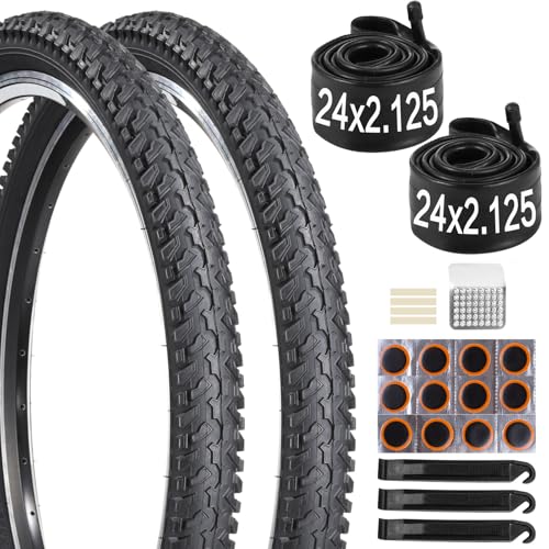 yeesport Fahrradreifen 24 Zoll Set – 2 Stück 57-507 24x2.125 Mantel &...