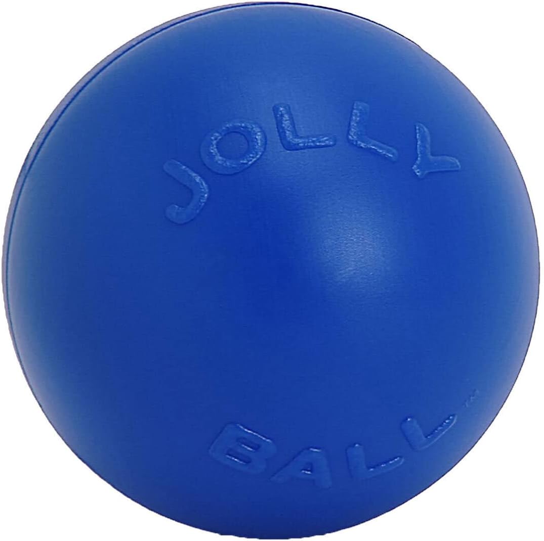 Jolly Pets Push-n-Play Ball Dog Toy, 14 Inches/Extra-Large, Blue (314 BL), for All Breed Sizes 14 Inches/ Extra-Large Blue