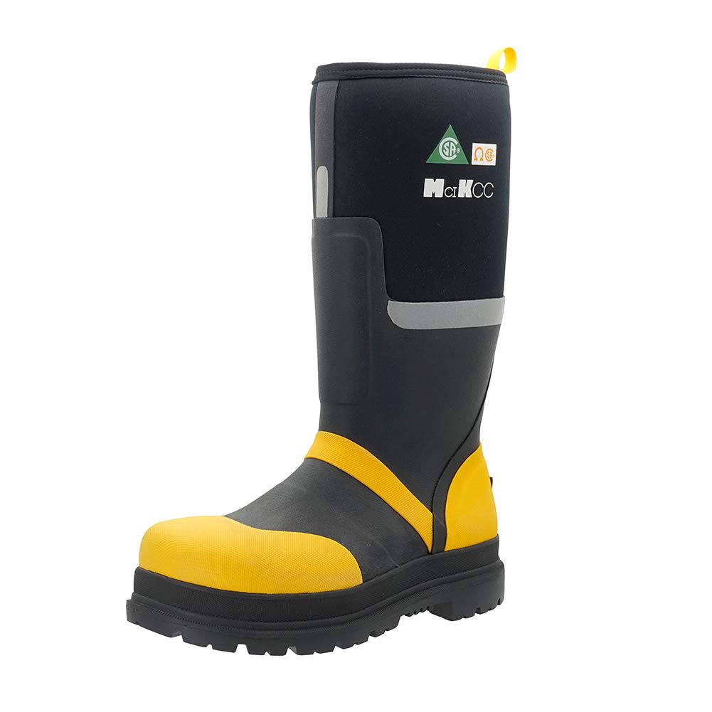 size 12MCIKCC Safety Waterproof Work Boots with Steel Toe Cap Professional Industrial Constructions Neoprene Rubber Boot Durable Protective Footwear
