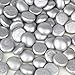 CYS EXCEL Silver Glass Flat Marble Beads Gemstone Vase Fillers (5 LBS, Approx. 7.5 Cups) Multiple Color Choices Flat Marble Bead Stones Decorative Mosaic Glass Gem Pebbles