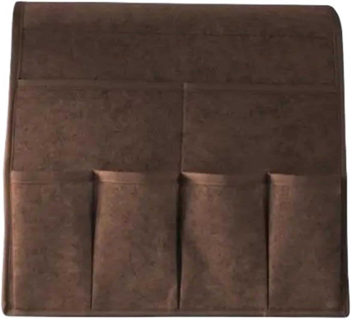 ZQINGQING Sofa Arm Tray Armchair Caddy Felt Couch Recliner Armrest Organizer Hanging Storage Bag(Style a Brown)