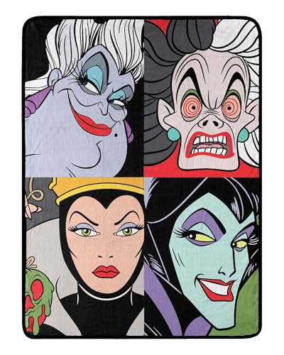 Northwest Disney Villains Micro Raschel Couverture 117 x 152 cm Portraits for Evil