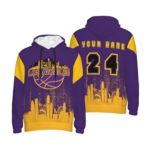 Jykuvtf Fans Gifts Los Angeles Mens Custom Hoodies for Men Personalized Sweatshirts Customized Hoodie with Name Numbers