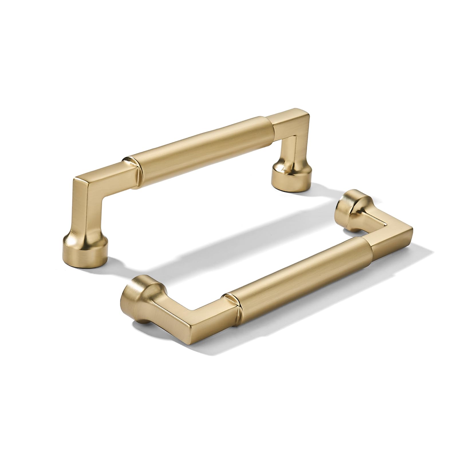 Khtumeware - 80345 Brushed Brass Cabinet Pulls CTC 4 in (102 mm) 10 Pack