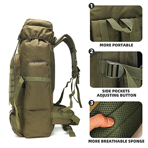 Mochila táctica King'sGuard 70L impermeable para camping miniatura 4