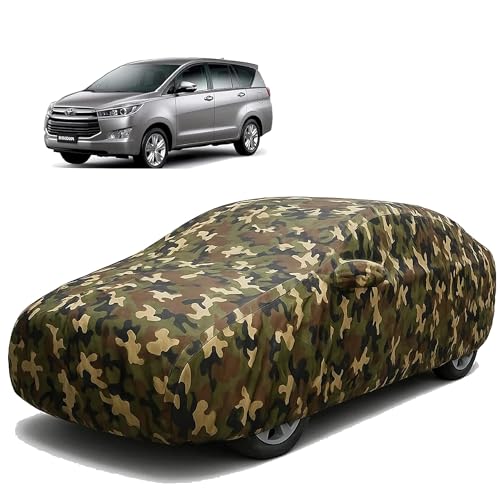 Image of Sulfar 100% Waterproof Car Body Cover Compatible with Mirror for Toyota Innova with Long Lasting Durable Material (Triple Stitched, Full Bottom Elastic, Camouflage Army)