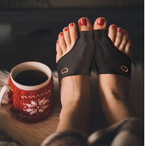 Miniatura 7 de Copper Compression Funda de alivio de juanetes, infusión de cobre, soporte ortopédico para alineación de dedos grandes, fascitis plantar, alivio de