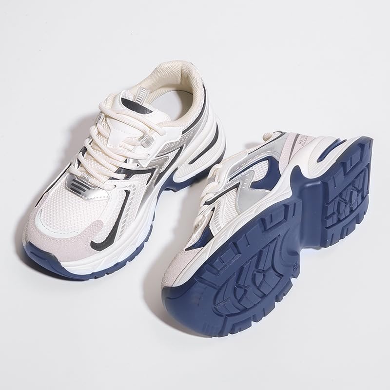 Chunky Sneakers for Women Platform Tennis Fashion Dad Shoes Mesh Breathable Casual Wedge Lace Up Walking Sneakers2