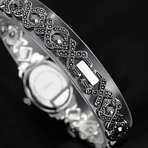 Clastyle CWT0002 Retro Black Bracelet Watch Rhinestone Gothic Ladies Watch Oval Wrist Watches Gift thumb #5