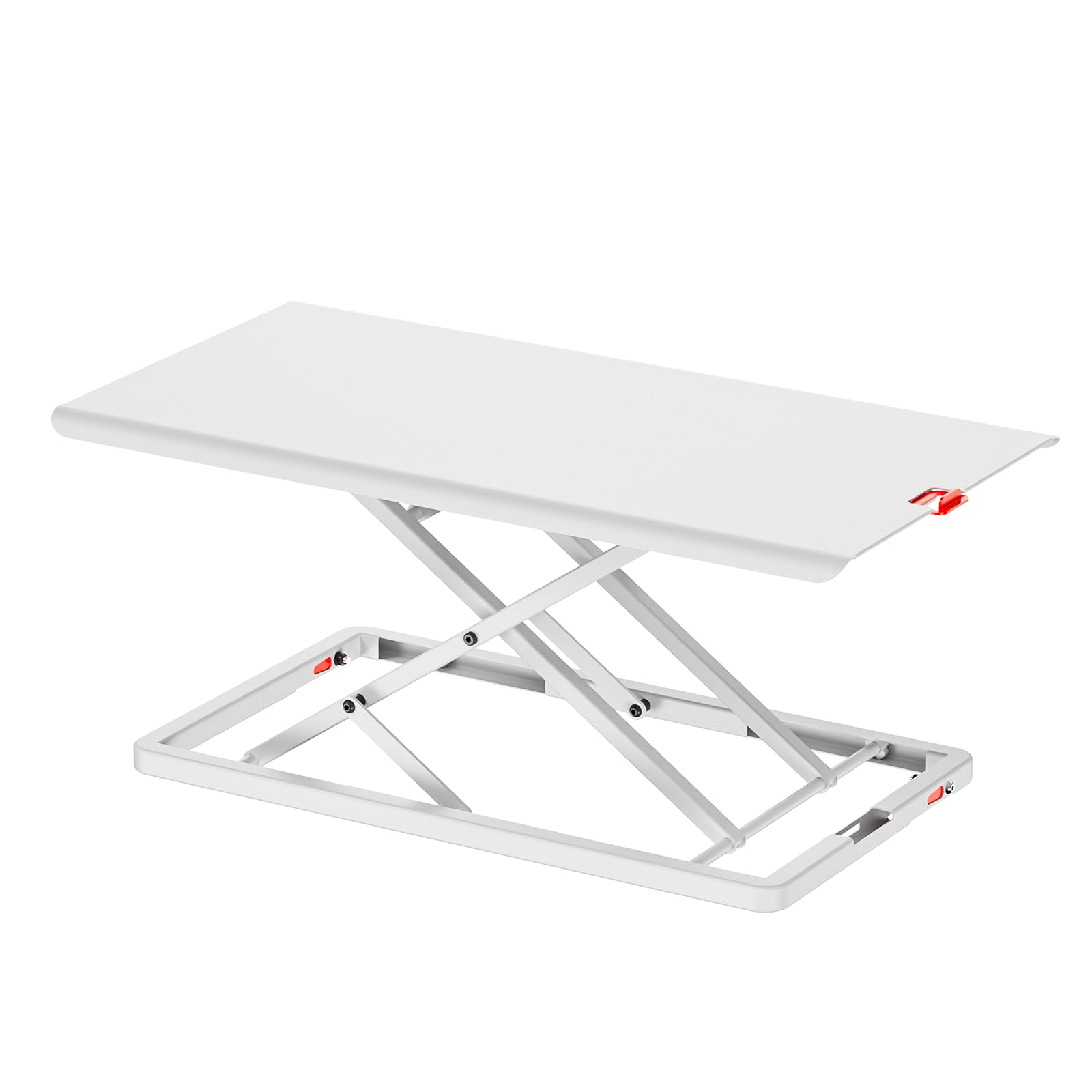 Mensola regolabile in altezza, convertitore da scrivania ultra sottile, spessore solo 2,8 mm, bordi arrotondati ergonomici, posto di lavoro, scrivania in piedi, per laptop, schermo del PC