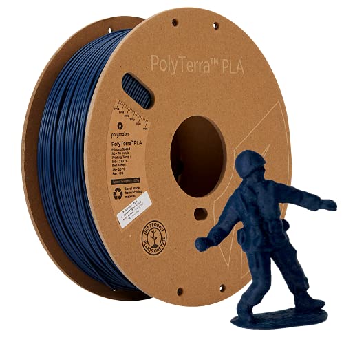 Image of Polymaker Matte PLA Filament Army Blue 1.75mm 1kg 3D Printing Filament, PolyTerra 3D Printer PLA Filament