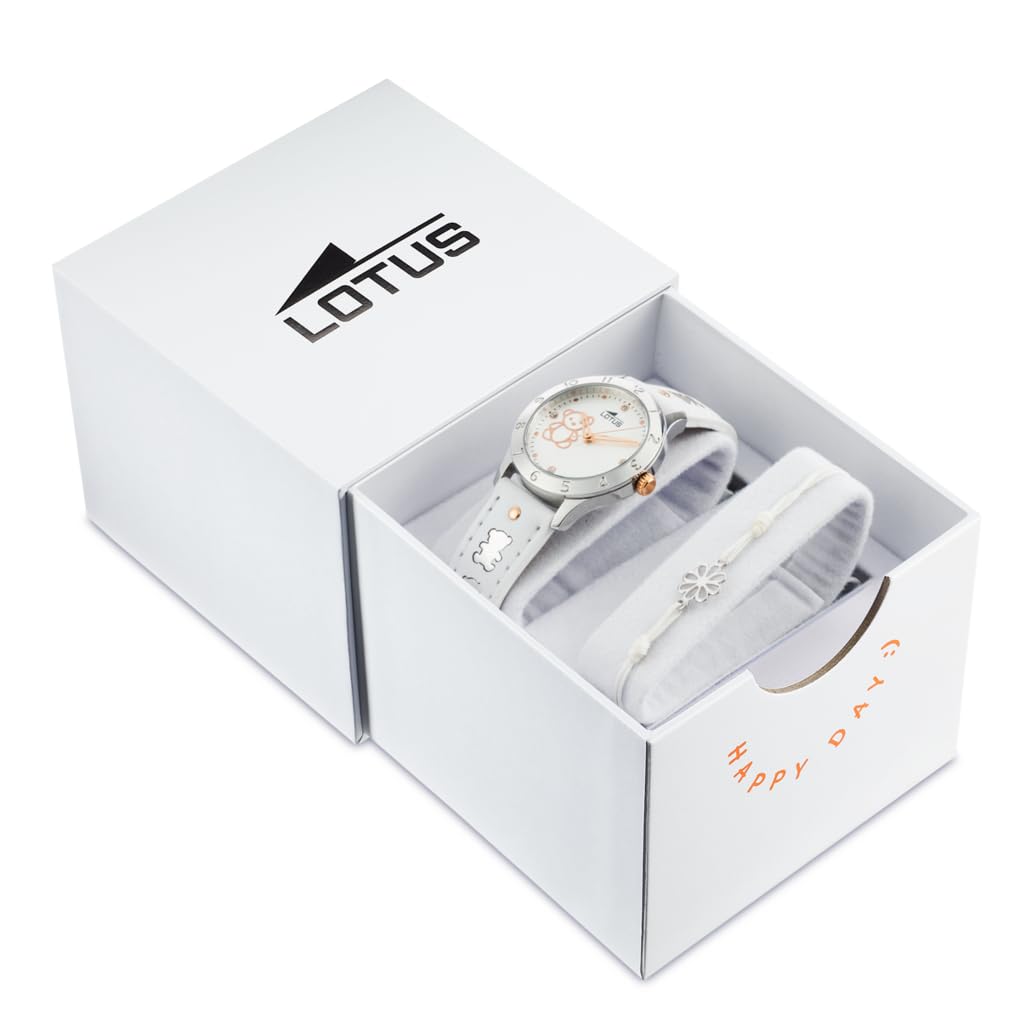 Lotus Junior - Reloj Analógico para Niñas, de Cuarzo con Correa en Cuero